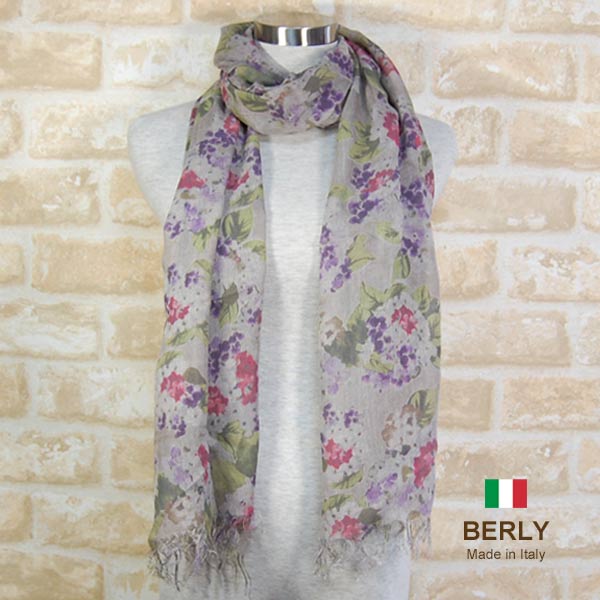 乐天商城 - ストール春夏イタリア製レディース・メンズ・ユニセックスberly-barinia-brown ブラウン・BERLYベリー【マフラー】【スカーフ】【stole】【women】【men】11000