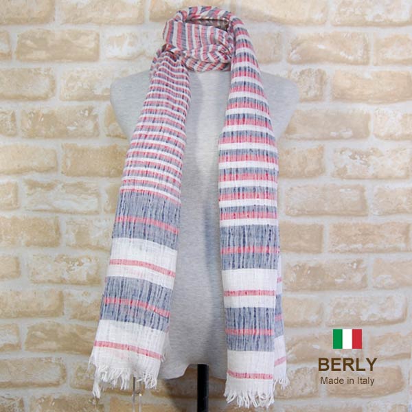 乐天商城 - ストール春夏イタリア製レディース・メンズ・ユニセックスberly-lc373-red レッド・BERLYベリー【マフラー】【スカーフ】【stole】【women】【men】11000