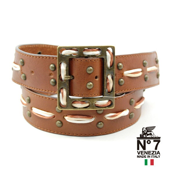 イタリア製 ベルト レディースゴールド バックル レザー ベルトplastic strings デザイン001-brown ブラウンN゜7 ナンバーセブン PINO&COライン【ファッション】【バックル】【belt】【ブランド】【通販】【ランキング】14000