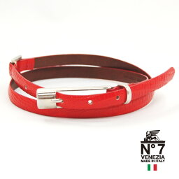 イタリア製 レザー ベルト レディース型押し ベルトno7-s20-red レッド 赤NO7 ナンバーセブン【ランキング】【ファッション】【バックル】【革小物】【belt】【ブランド】12100