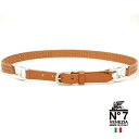 イタリア製レザーダブルステッチベルトレディースno7-s858-camelキャメルNO7ナンバーセブン【ランキング】【ファッション】【バックル】【革小物】【belt】【ブランド】23000(4)