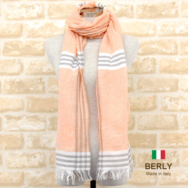 ストール春夏イタリア製レディース・メンズ・ユニセックスberly-11006-orangeオレンジ・BERLYベリー【マフラー】【スカーフ】【stole】【women】【men】11000
