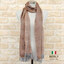 BERLY イタリア製春夏ストール 素材 ビスコース65％　コットン35％ サイズ 40cm×190cm 原産国 イタリア製 通常価格 11,000円 洗濯方法 注意事項 ・ ご家庭での手洗いは可能です。 ・ 無蛍光洗剤を使用して下さい。 ・ つけ置き洗いや、高温での洗濯は、色落ちや移染の原因になりますので、絶対にお避け下さい。 ・ 形を整えてから干して下さい。 ・ タンブラー乾燥はお避け下さい。 備考 ストールの手作業加工の特性上、生地の織りムラ、多少のホツレがある場合がございます。あらかじめご了承下さい。 商品の色に関してはパソコン、スマートフォンなどの画面の輝度などにより色の濃淡、見え方が若干違う場合がございますのでご注意ください。 BERLYのストール取扱いは10年以上になります。弊社の取引先の店舗でも好評で良く売れているブランドです。楽天SHOPでもできるだけ多くの商品をご紹介していこうと思っております。詳細を省かせていただいているページですので、質問等ございましたらご遠慮なくご連絡ください。