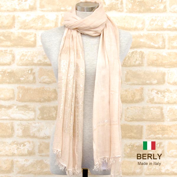乐天商城 - ストール春夏イタリア製レディース・メンズ・ユニセックスberly-2480-beige・BERLYベリー【マフラー】【スカーフ】【stole】【women】【men】11000