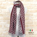 ストール秋冬イタリア製レディース・メンズ・ユニセックスberly-3442-wine-ワイン・BERLYベリー【マフラー】【スカーフ】【stole】【women】【men】11000(4)