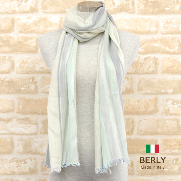 ストール春夏イタリア製レディース・メンズ・ユニセックスberly-la18-skyスカイブルー・BERLYベリー【マフラー】【スカーフ】【stole】【women】【men】11000