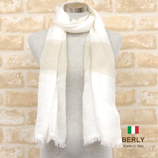 乐天商城 - ストール春夏イタリア製レディース・メンズ・ユニセックスberly-p4125-beige・BERLYベリー【マフラー】【スカーフ】【stole】【women】【men】11000
