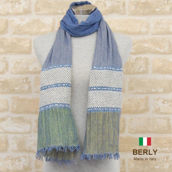 ストール春夏イタリア製レディース・メンズ・ユニセックスsalemi-blue・BERLYベリー【マフラー】【スカーフ】【stole】【women】【men】11000