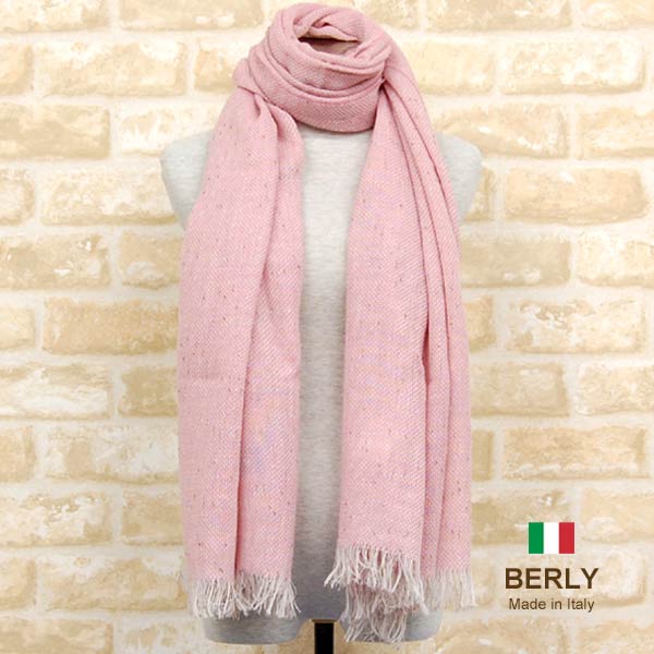 乐天商城 - 大判ストール 秋冬イタリア製レディース メンズ ユニセックスberly-1404-pink ピンクBERLY ベリー【マフラー】【スカーフ】【stole】【women】【men】14000