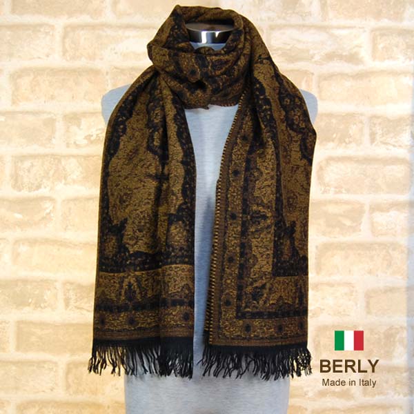 ストール秋冬イタリア製レディース・メンズ・ユニセックス8729-yellow イエロー・BERLYベリー【マフラー】【ストール】【stole】【women】【men】11000