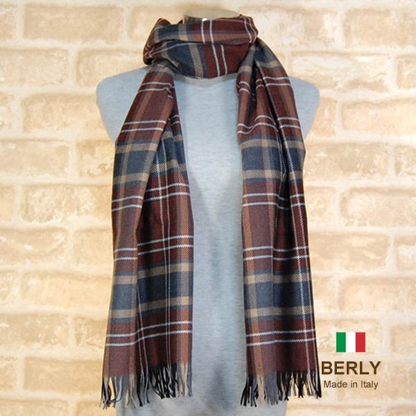 乐天商城 - ストール秋冬イタリア製レディース・メンズ・ユニセックスbatik-brown ブラウン・BERLYベリー【マフラー】【ストール】【stole】【women】【men】11000