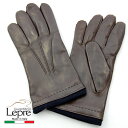 レザーグローブ メンズ革手袋 イタリア製 ウールライナー8.5サイズ (Mサイズ)LEPRE UOMO レプレ 023-darkbrown ダークブラウン【プレ...