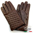 レザーグローブ メンズ革手袋 イタリア製 ウールライナー8.5サイズ (M 標準サイズ)LEPRE UOMO レプレ 1203-darkbrown ダークブラウ...