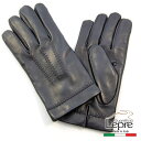 レザーグローブ メンズ革手袋 イタリア製インスリット ウールライナー9サイズ (Lサイズ)LEPRE UOMO レプレ 929-black ブラック【プレゼント...