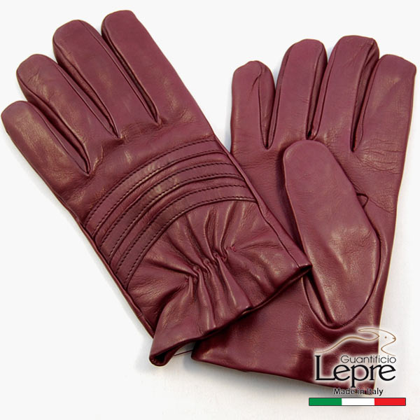 レザーグローブ メンズ革手袋 イタリア製ウールライナー9サイズ (Lサイズ)LEPRE UOMO レプレ 961-bordo ボルドー【プレゼント】【ギフトラッピング】【ナポリ】16000