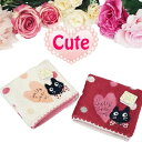 猫ちゃんグッズ かわいい〜 ドット＆ハート リボン黒ネコのラブリージーン ハンカチ クリームとレッド 衛生用品 エチケット ティッシュ レディースファッション バッグ フェイスタオル おしぼり 布巾 インテリア雑貨 可愛い姫系バラ/薔薇雑貨