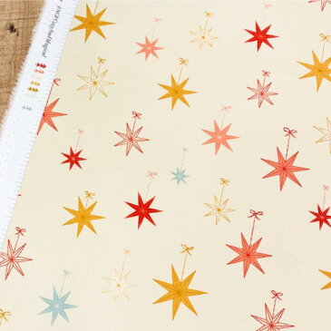 【在庫限り】星のオーナメント 生地【10cm単位の切売り】ART GALLERY FABRICS / Let it Glow/ USAコットン