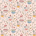 【USAコットン】【ブロード】チューリップ 小花 / Perfect Spoonful プリント生地 / ART GALLERY FABRICS BES31107-AGF