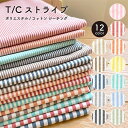 T/C ストライプ 生地綿ポリ / シーチング / 定番 コットン ポリエステル (tc6013)