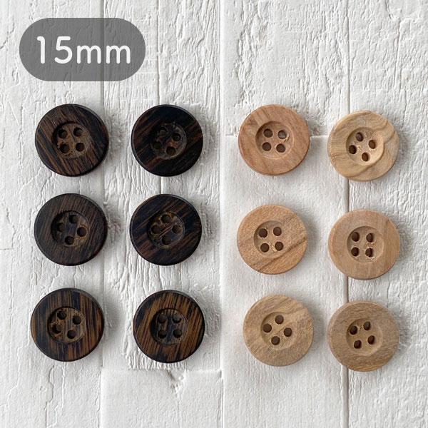 樂天商城 - 木ボタン15mm/1個売り　OW7500-15mm