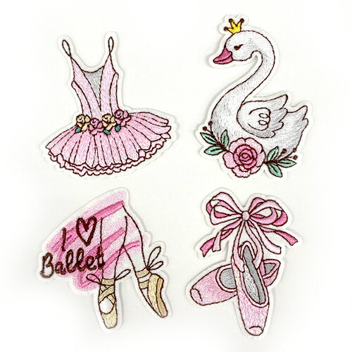 バレエ / ワッペン　No.16452-SM