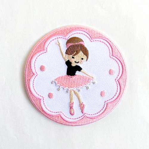 乐天商城 - 【大きめ ワッペン】 バレリーナ　約8.9cm×8.8cm　アイロン接着OK　Ballerina-PM