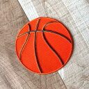 バスケットボール 約9cm×9cm アイロン接着OK(PM-Basketball)