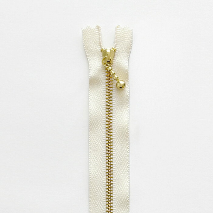 Rakuten - 【1本売り】【特価】【YKK ファスナー】金属ファスナー / 玉付き / 20cm　#801 / アイボリー(2)
