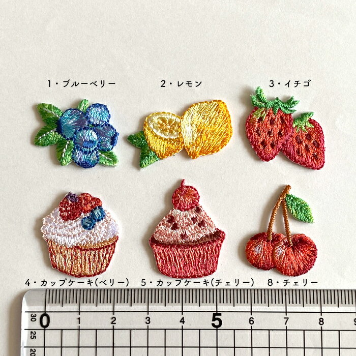 フルーツ&スイーツ アップリケ/ワッペン[イチ...の紹介画像2