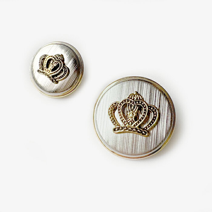 乐天商城 - 王冠　ボタン【足つきボタン】【1個売り】15mm/21mm(50041_SM※)
