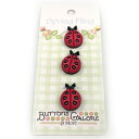 【輸入ボタン】てんとう虫Buttons Galore ボタン 3個セット Spring Fling(Ladybugs)(BG-SF131)