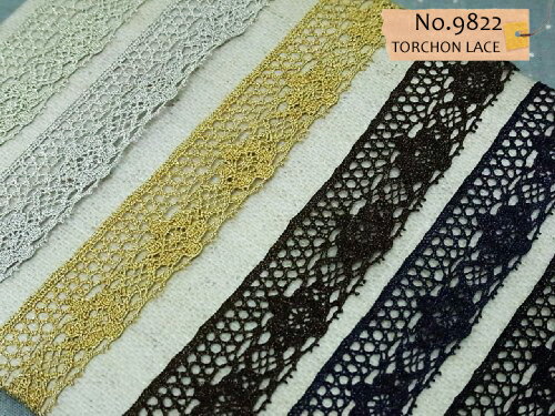 【ラメトーション】レース 幅27mm前後 【全7色】No.9822