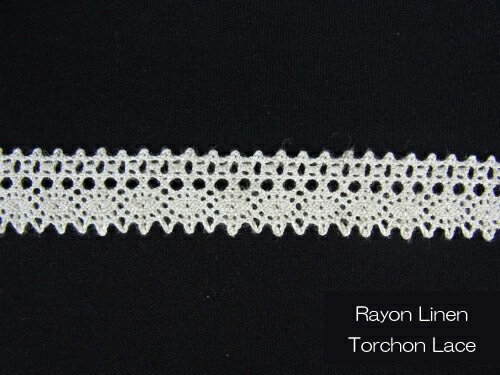 麻混トーションレース生成り 約17mm（色はグレー寄りのベージュになります）9907-17mm