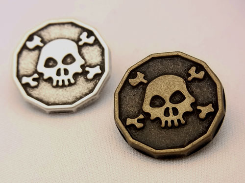 乐天商城 - 【在庫限り】【ヨーロッパ製ボタン】アンティーク　ドクロ　ボタン約15mm　1個単位での販売です。50173_15_SM