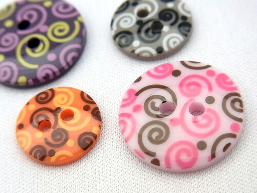 乐天商城 - 【在庫限り】【ヨーロッパ製ボタン】うずまき柄　ボタン　約13mm　1個単位での販売です。60658_13_SM