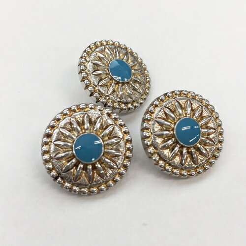 コンチョ ボタン18mmエポキシ樹脂/ABS樹脂製【1個単位での販売です】 No.KN8114-18mm-IR