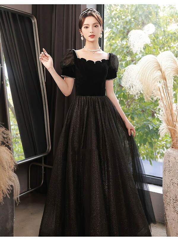 大きいサイズ イブニングドレス 演奏会 ピアノ発表会 袖付き ワンピース Aライン ステージドレス 二次会 女子会 成人式 パーティードレス 大人 可愛い ドレス 大人 ピアノ 発表会 ロング丈 ぽっちゃり