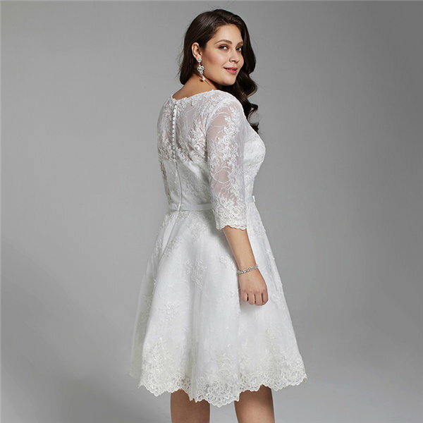 ◆楽天3位◆ 花嫁 結婚式 ウェディングドレス パーティードレス ミモレドレス Vネック 大きいサイズ フォーマルドレス 披露宴 女子会 発表会 演奏会 ホワイト お呼ばれ XL/2XL/3XL/4XL/5XL/6XL/7XL