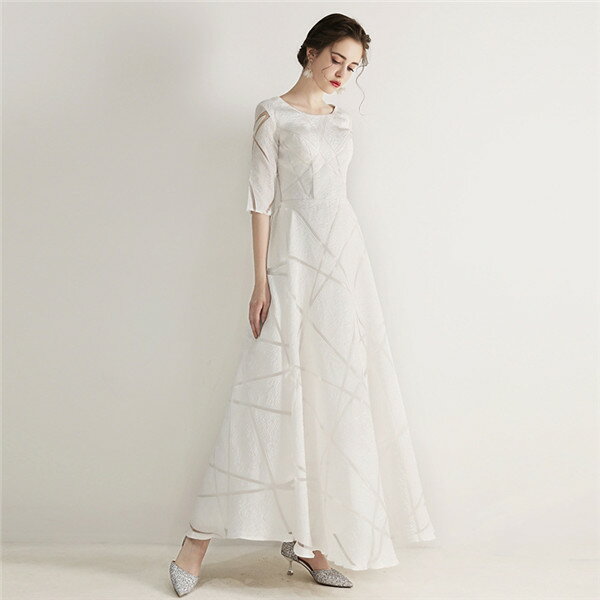 ロングドレス 演奏会 パーティー 大きいサイズ ピアノ 発表会 袖あり Aライン ワンピース 大人 二次会 花嫁 結婚式 母親 ドレス 卒業式 謝恩会 披露宴 成人式 お呼ばれ 20代 30代