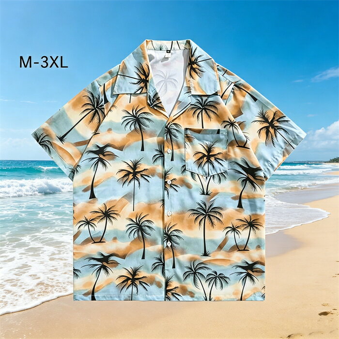 乐天商城 - アロハシャツ メンズ レディース 半袖 開襟シャツ 派手 柄シャツ リゾートシャツ 夏服 大きいサイズ ハワイ風 カジュアル シャツ アロハ 開襟 ペアルック ストリート 男女兼用 お揃い シンプル ハワイアン M L XL 2X