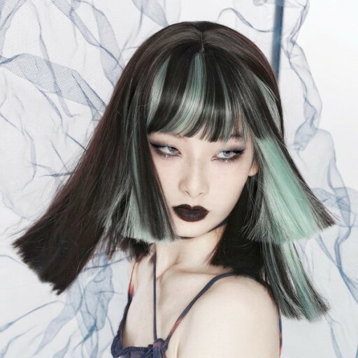 フルウィッグ 黒髪 姫カット ふんわり前髪 ぱっつん前髪 かつら 女性 ロリータ lolita インナーカラー ブラック グリーン 前髪あり 自然 可愛い キュート ウイッグ wig コスプレ 耐熱ウィッグ コスチューム 仮装 文化祭 学園祭 演劇 舞台 フルウィッグ 黒髪 姫カット ふんわり前髪 ぱっつん前髪 かつら 女性 ロリータ lolita インナーカラー ブラック グリーン 前髪あり 自然 可愛い キュート ウイッグ wig コスプレ 耐熱ウィッグ コスチューム 仮装 文化祭 学園祭 演劇 舞台