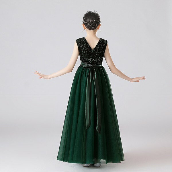 子供ドレス ワンピース フリル ロングドレス ピアノ発表会 子供 ドレス 女の子 フォーマル フォーマルドレス パーティードレス 結婚式 七五三 発表会 フラワーガール キッズドレス