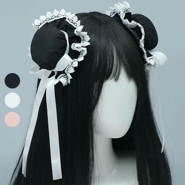 乐天商城 - 2個セット ヘアアクセサリー かわいい コスプレ コスチューム ブラック ホワイト ピンク ロリータ 文化祭 Lolita 学院祭 クリスマス ハロウィン友達 姉妹 レディース 仮装 コスプレ 衣装 可愛い 仮装 パーティー イベント ステージ 文化祭 装 Halloween 演出服