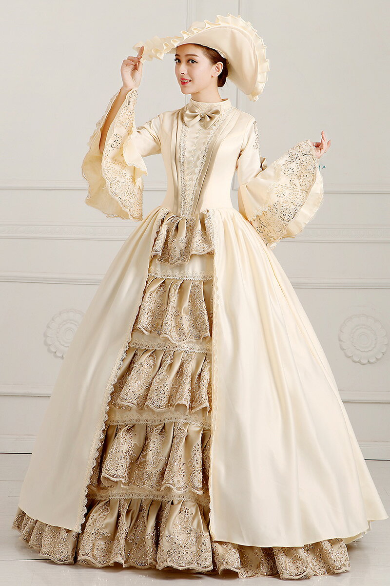 貴族 ドレス お姫様 ロング 宮廷 お嬢様 ステージ 大きいサイズ 舞台 王族服 ジュ...