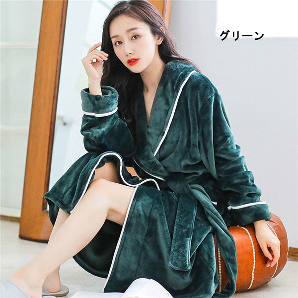 ルームウェア ナイトガウン ロング丈 もこもこ...の紹介画像3