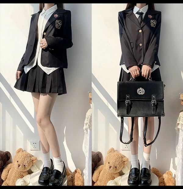 卒業式スーツ 女の子 子供服 2点セット 3点セット ゆったりサイズ フォーマルスーツ ジャケット スカート シャツ ジュニアスーツ 中学生 卒業式服 結婚式 お受験 発表会 ブラック S M L 2L