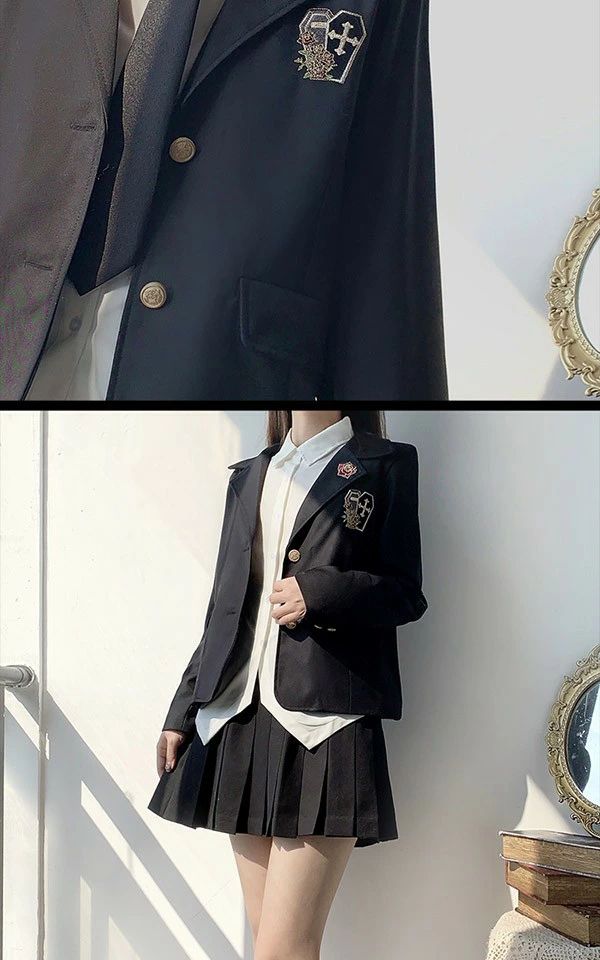 卒業式スーツ 女の子 子供服 2点セット 3点セット ゆったりサイズ フォーマルスーツ ジャケット スカート シャツ ジュニアスーツ 中学生 卒業式服 結婚式 お受験 発表会 ブラック S M L 2L