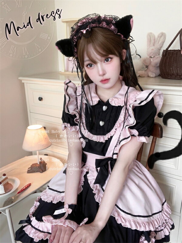 メイド服 可愛い コスプレ衣装 セット メイド エプロン 大人 セクシー コスチューム ハロウィン コスプレ ウェイトレス ワンピース 女性 仮装 衣装 ゴスロリ 学園祭 文化祭 学園祭 文化祭 コスプレ 衣装 可愛い 仮装 パーティー イベント ステージ 文化祭 Halloween 2