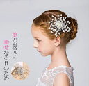 【1000円ポッキリ】ヘアコーム 髪飾り パール キッズ 子供 発表会 アクセサリー 花 結婚式 ピアノ発表会 フラワー 卒園式 入学式 卒業式