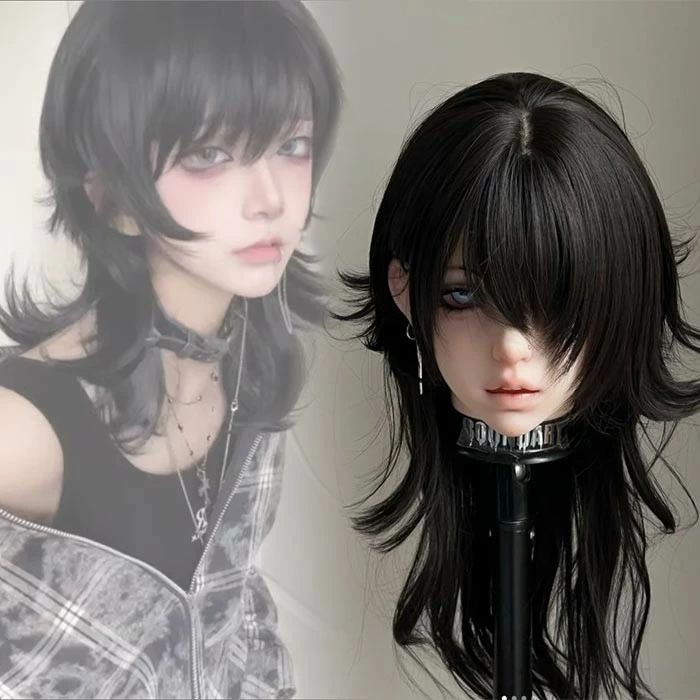 ウィッグ フルウィッグ ロングウィッグ ぱっつん前髪 コスプレ用ウィッグ 男装用 前髪あり ハロウィン 原宿風 韓国風 かつら コスプレ 衣装 可愛い 仮装 パーティー イベント ステージ 文化祭 装 Halloween 演出服 コスチューム